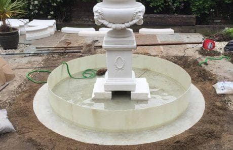 A Premier Range fountain installed in a customer's garden — view 3
