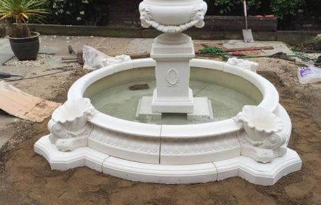 A Premier Range fountain installed in a customer's garden — view 4