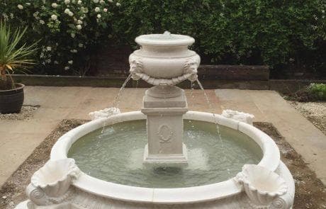 A Premier Range fountain installed in a customer's garden — view 5