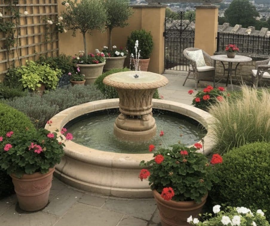 Jardineer Fountain, Medium Cambridge Double Pool Surround