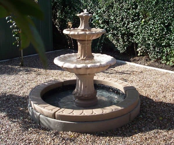 2 Tiered Barcelona Fountain, Small Aster Double Pool Surround
