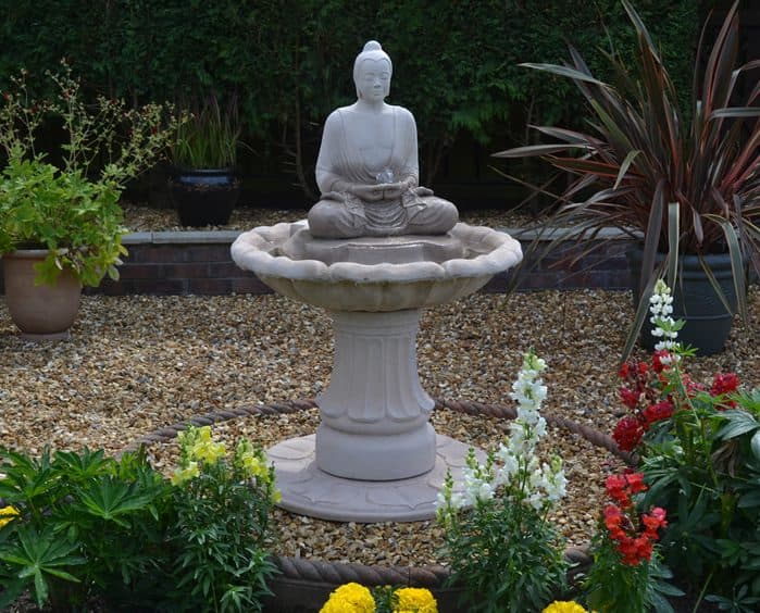 Serene Buddha Fountain Feature
