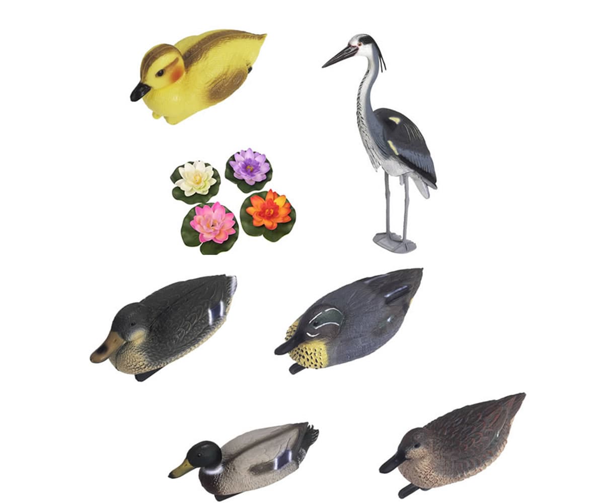 Pond Figures & Floating Lilies