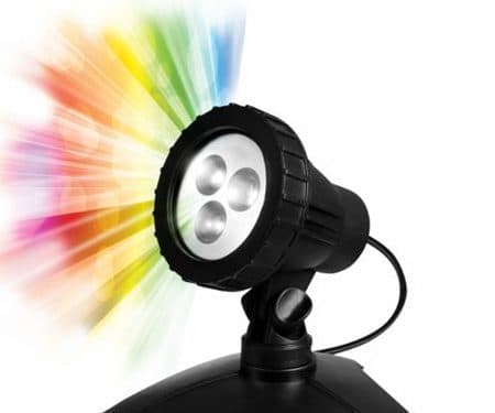 Set of 3 RGBW LED Spot Lights Bluetooth Controlled Coloured LED Lights