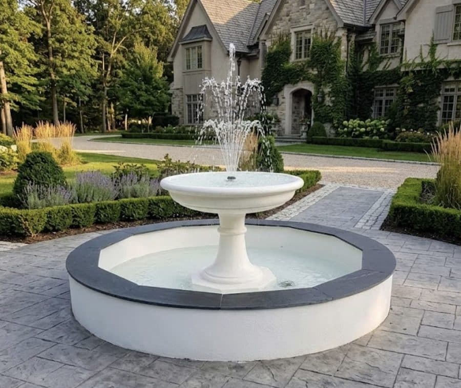 Renaissance fountain, with Large Hayward pool surround