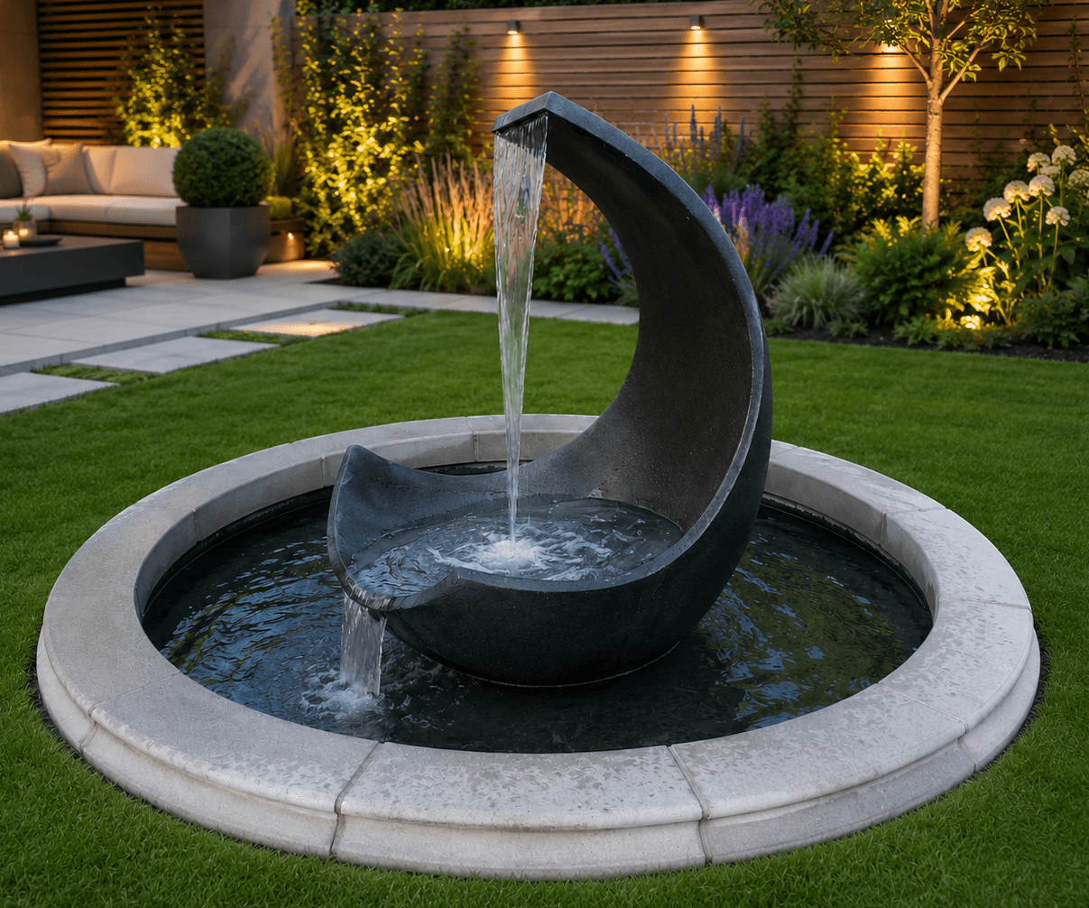 Large Shard Sculpture in large Clarence pool surround