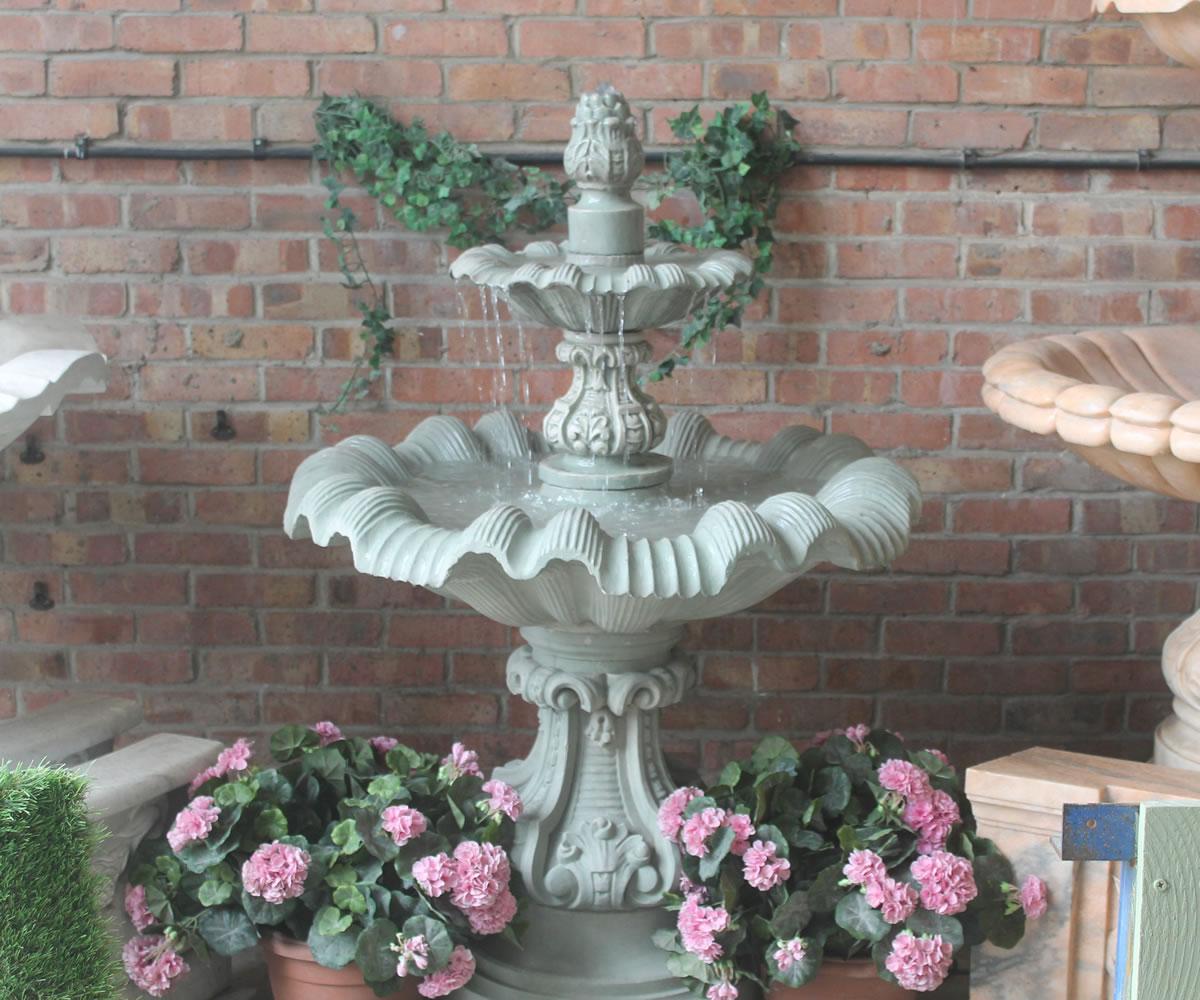 3 Tiered Windsor Fountain with Stanford Pool Surround Stone Garden