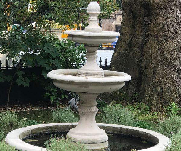 2 Tiered Edwardian Fountain, Medium Cambridge Double Pool Surround