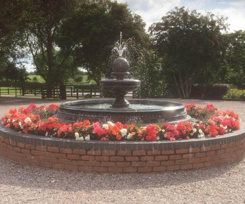 3 Tiered Windsor Fountain with Stanford Pool Surround Stone Garden