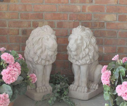 pair of sitting lions 1