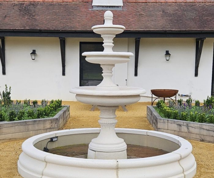 3 Tiered Edwardian Fountain with Medium Romford Pool Surround - Image 3